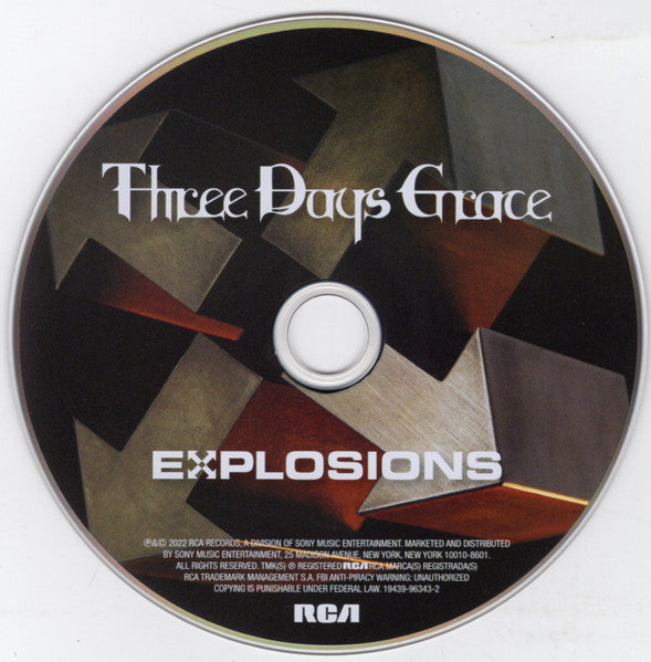 Three Days Grace : Explosions (CD, Album)