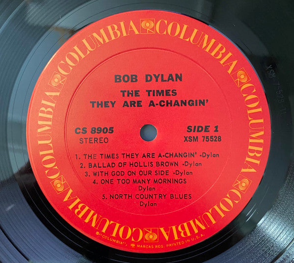 Bob Dylan : The Times They Are A-Changin' (LP, Album, RE, Pit)