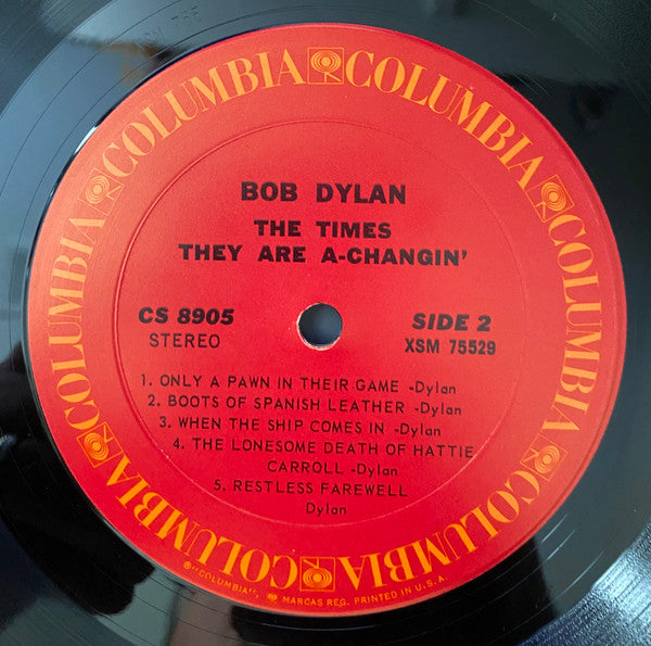 Bob Dylan : The Times They Are A-Changin' (LP, Album, RE, Pit)