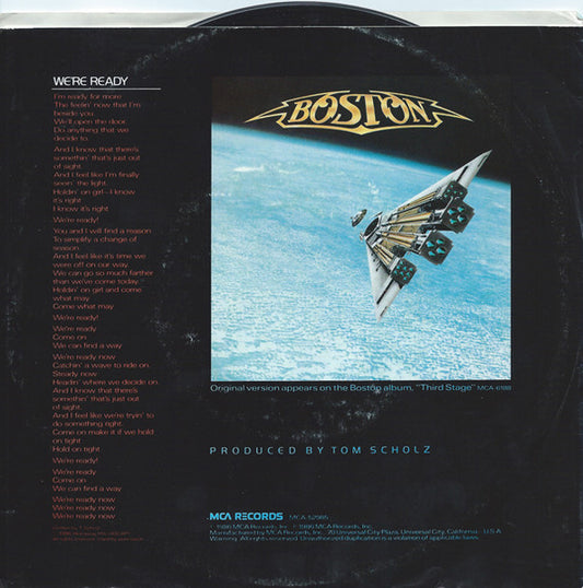Boston : We're Ready (7", Single)