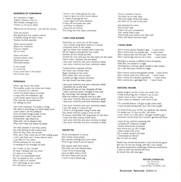 Suicidal Tendencies : Suicidal Tendencies (LP, Album, Ltd, RE, Red)