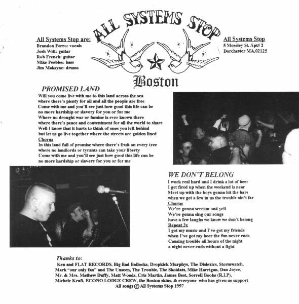 All Systems Stop / Big Bad Bollocks : All Systems Stop / Big Bad Bollocks (7")