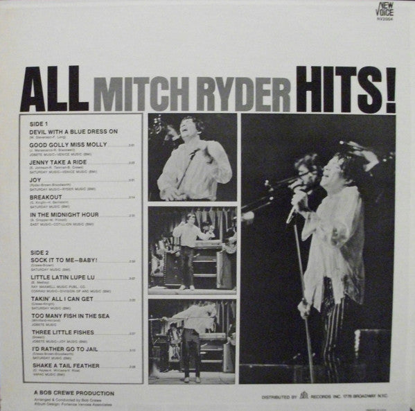 Mitch Ryder : All Mitch Ryder Hits! (LP, Comp, Mon)