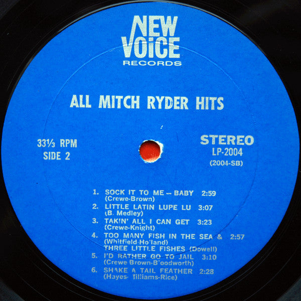 Mitch Ryder : All Mitch Ryder Hits! (LP, Comp, Mon)