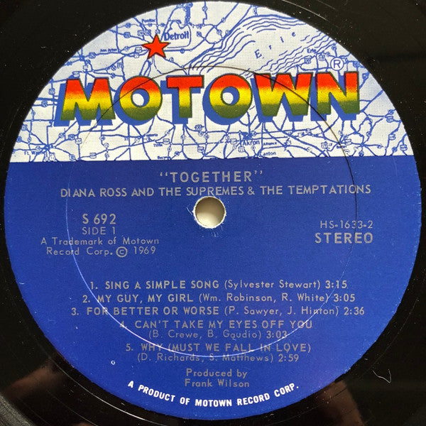 Diana Ross & The Supremes* With The Temptations : Together (LP, Album, Aud)