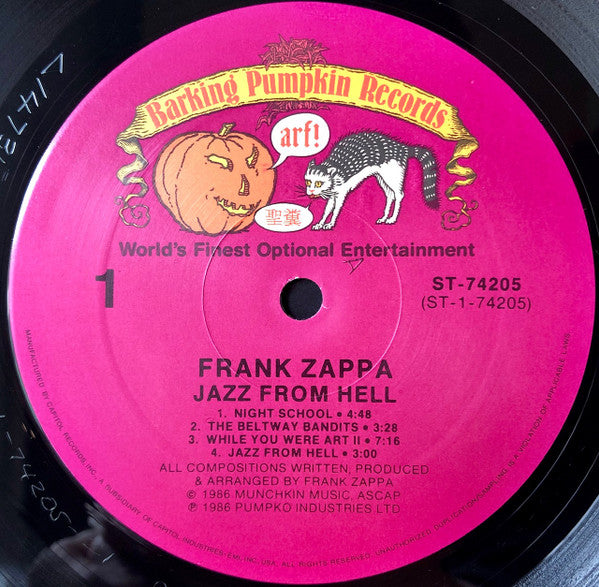 Frank Zappa : Jazz From Hell (LP, Album, All)