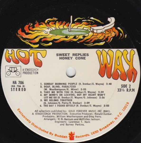 Honey Cone : Sweet Replies (LP, Album, Pit)