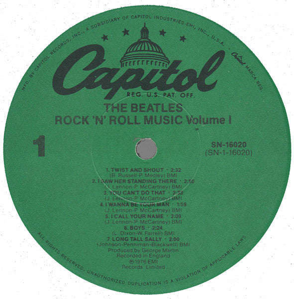 The Beatles : Rock 'n' Roll Music, Volume 1 (LP, Comp, Jac)