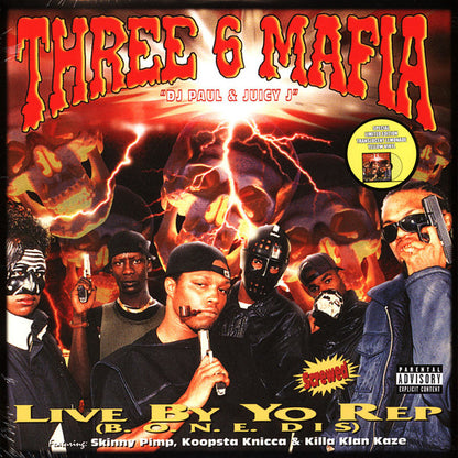 Three 6 Mafia : Live By Yo Rep (B.O.N.E. Dis) (12", EP, Ltd, RE, S/Edition, Yel)