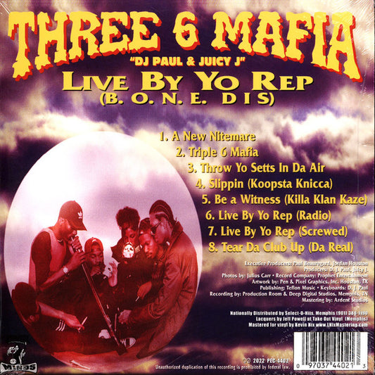 Three 6 Mafia : Live By Yo Rep (B.O.N.E. Dis) (12", EP, Ltd, RE, S/Edition, Yel)