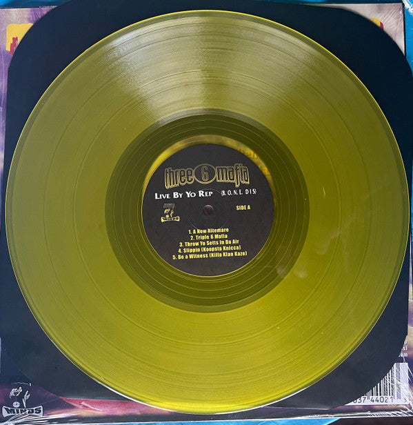 Three 6 Mafia : Live By Yo Rep (B.O.N.E. Dis) (12", EP, Ltd, RE, S/Edition, Yel)
