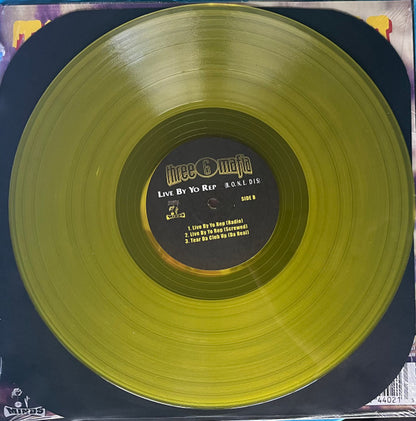 Three 6 Mafia : Live By Yo Rep (B.O.N.E. Dis) (12", EP, Ltd, RE, S/Edition, Yel)