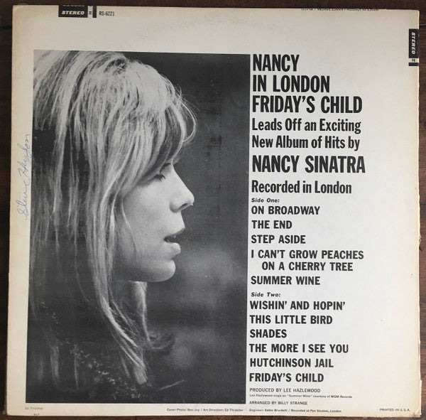 Nancy Sinatra : Nancy In London (LP, Album, Pit)