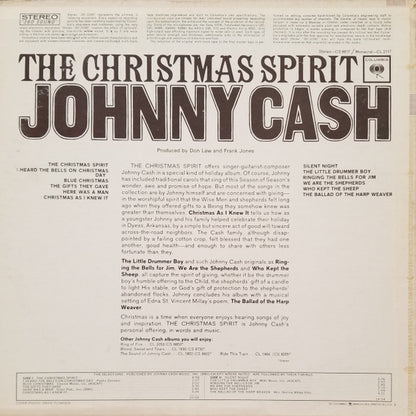 Johnny Cash : The Christmas Spirit (LP, Album, RP, Ter)
