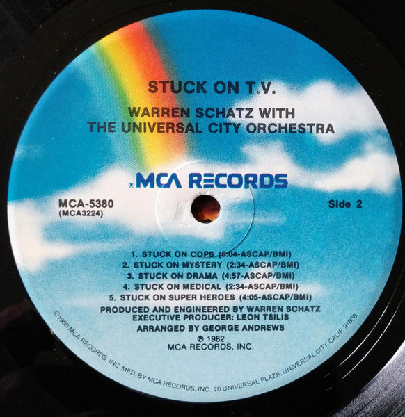 Warren Schatz With The Universal City Orchestra : Stuck On T.V. (LP, Pin)