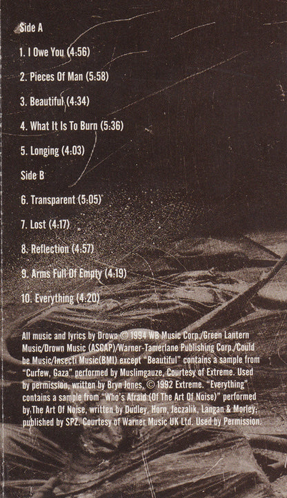 Drown : Hold On To The Hollow (Cass, Album)