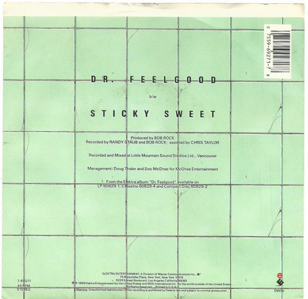 Mötley Crüe : Dr. Feelgood (7", Single, Spe)