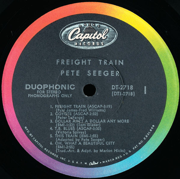 Pete Seeger : Freight Train (LP, Album, RE, Duo)
