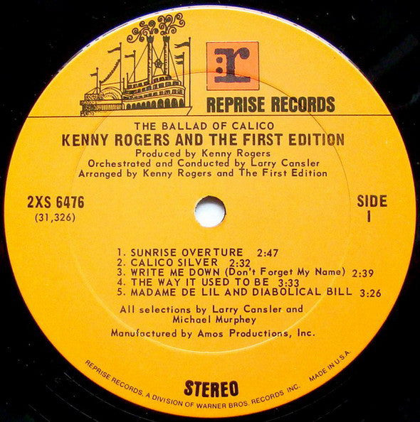 Kenny Rogers And The First Edition* : The Ballad Of Calico (2xLP, Album, Ter)