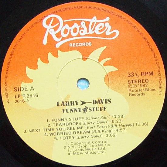 Larry Davis (4) : Funny Stuff (LP, Album)