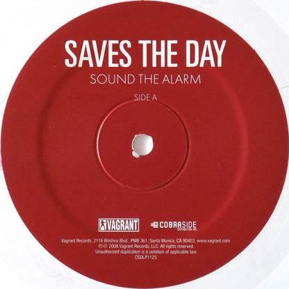 Saves The Day : Sound The Alarm (LP, Album, RE, Whi)