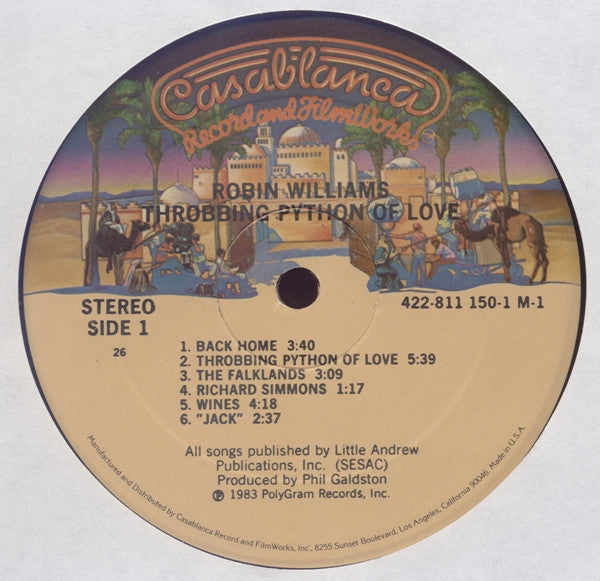Robin Williams : Throbbing Python Of Love (LP, Album, 26 )