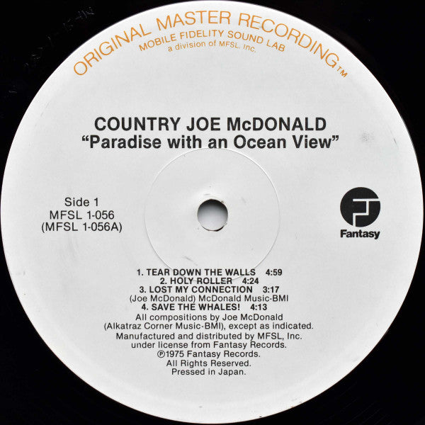 Country Joe McDonald : Paradise With An Ocean View (LP, Album, Ltd, RE, RM)