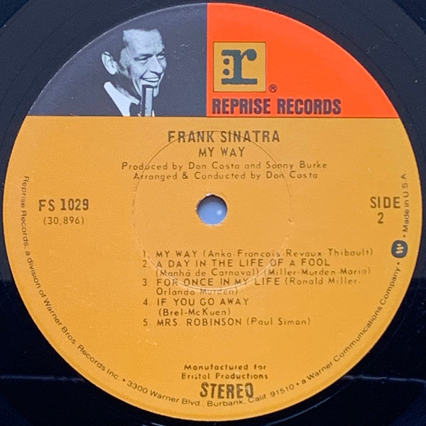 Frank Sinatra : My Way (LP, Album, M/Print, RE, RP, Jac)