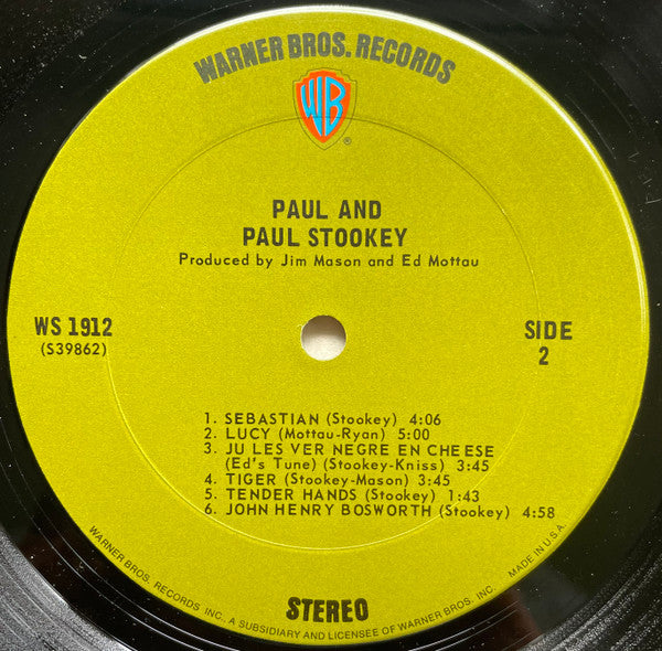 Paul Stookey* : Paul And (LP, Album, Pit)