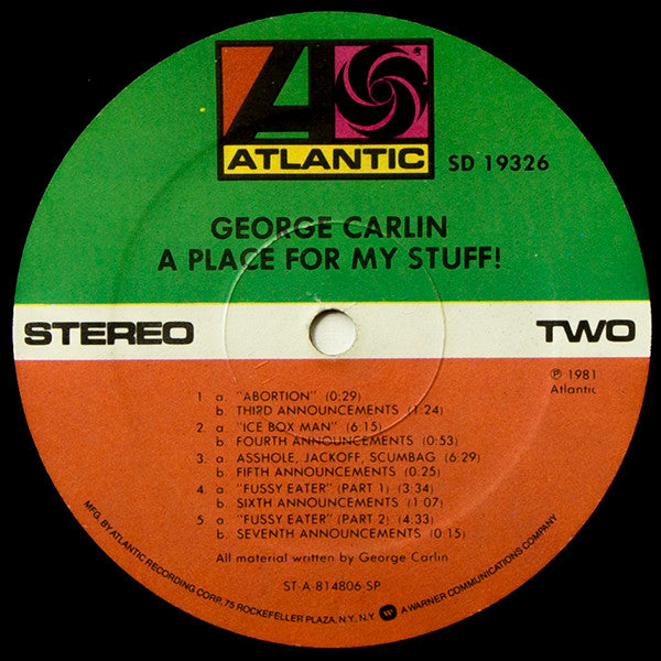 George Carlin : A Place For My Stuff (LP, Album, SP )