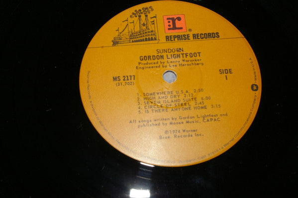 Gordon Lightfoot : Sundown (LP, RP, Win)