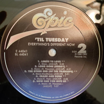 'Til Tuesday : Everything's Different Now (LP, Album)