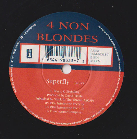 4 Non Blondes : Dear Mr. President (7", Single)