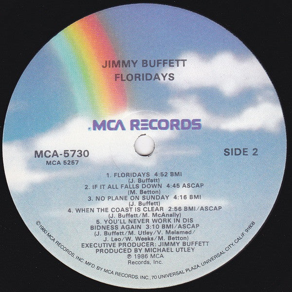 Jimmy Buffett : Floridays (LP, Album, Glo)