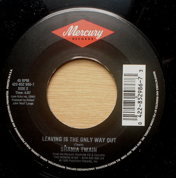 Shania Twain : No One Needs To Know (7", Single)