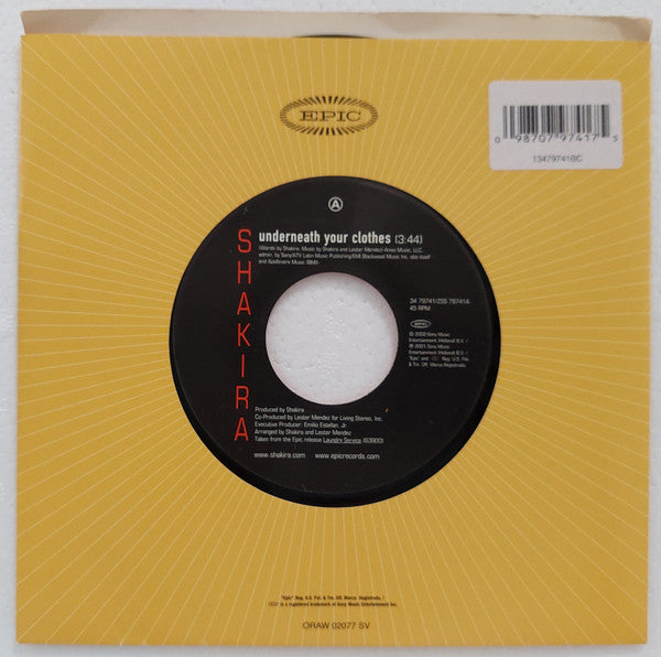 Shakira : Underneath Your Clothes (7")