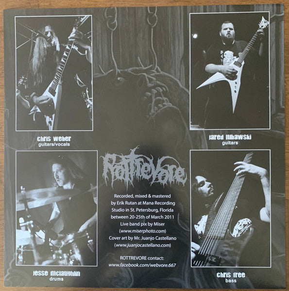 Rottrevore : Hung By The Eyesockets (12", S/Sided, EP, Etch, Ltd, RE)