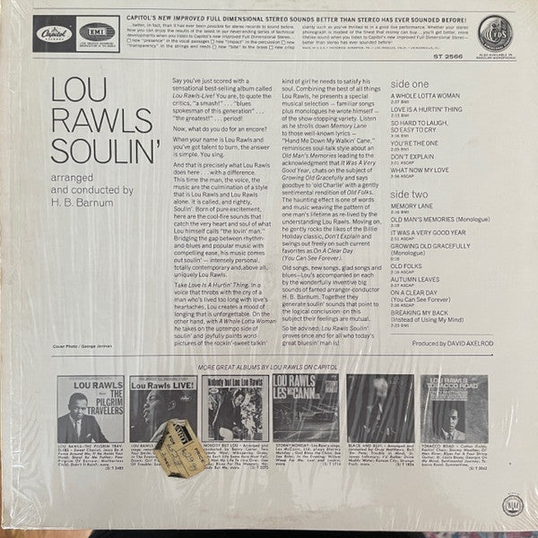 Lou Rawls : Soulin' (LP, Album, Ter)