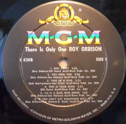 Roy Orbison : There Is Only One Roy Orbison (LP, Album, Mono)