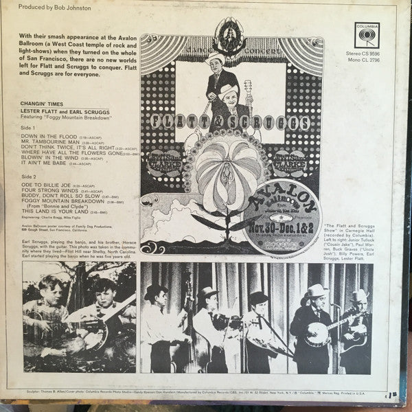 Lester Flatt & Earl Scruggs* : Changin' Times (LP, Album, Ter)