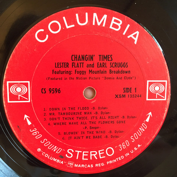 Lester Flatt & Earl Scruggs* : Changin' Times (LP, Album, Ter)