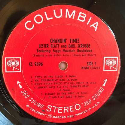 Lester Flatt & Earl Scruggs* : Changin' Times (LP, Album, Ter)