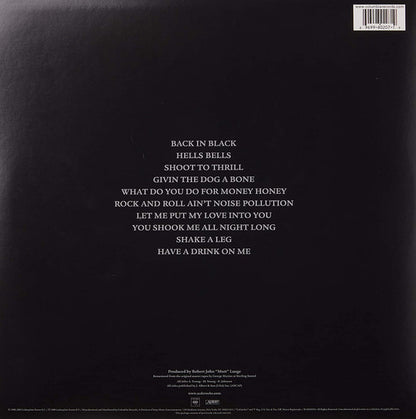 AC/DC : Back In Black (LP, Album, RE, RM, 180)