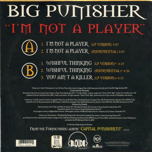 Big Punisher : I'm Not A Player (12")