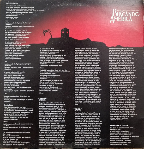 Ruben Blades Y Seis Del Solar : Buscando América (LP, Album, Spe)