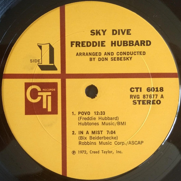 Freddie Hubbard : Sky Dive (LP, Album, Pit)