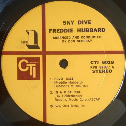 Freddie Hubbard : Sky Dive (LP, Album, Pit)