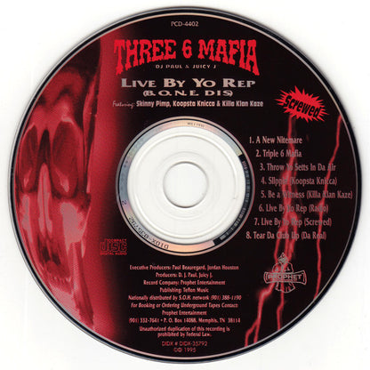 Three 6 Mafia : Live By Yo Rep (B.O.N.E. Dis) (CD, EP, RE)