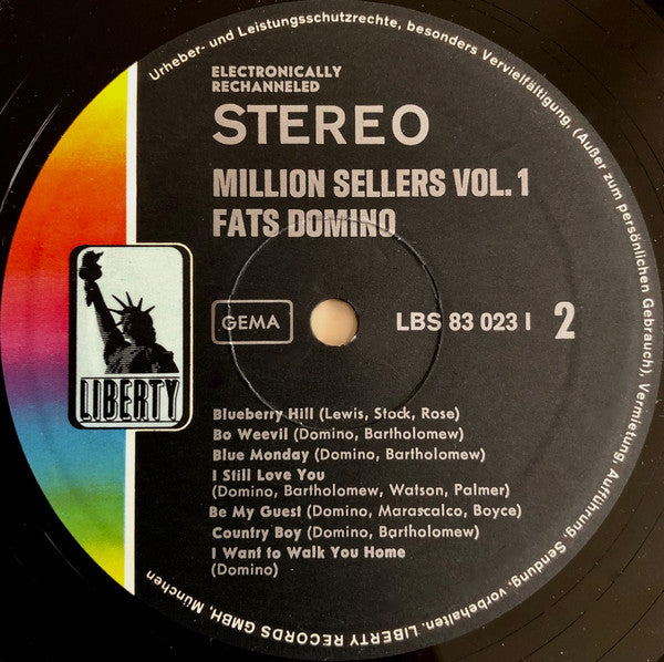 Fats Domino : Million Sellers Vol. 1 (LP, Comp, RE)