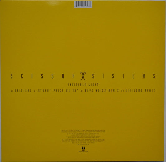 Scissor Sisters : Invisible Light (12", Yel)
